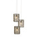 Regatta Three Light Pendant in Natural/Cupertino/Silver (142|90001048)