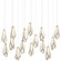 Glace 15 Light Pendant in White/Antique Brass/Silver (142|90001037)