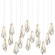 Glace 15 Light Pendant in White/Antique Brass (142|90001037)