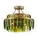 Vintner Three Light Semi-Flush Mount in Green/Contemporary Gold Leaf (142|90000984)