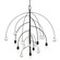 Factotum Six Light Chandelier in Satin Black (142|90000939)