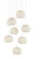 Piero Seven Light Pendant in Sugar White/Silver (142|90000911)
