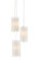 Escenia Three Light Pendant in Frosted White/Silver (142|90000882)