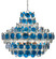 Galahad 12 Light Chandelier in Contemporary Silver Leaf/Painted Silver/Blue (142|90000723)