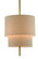 Combermere Three Light Chandelier in Antique Brass/Linen (142|90000619)