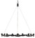 Serpentina Nine Light Chandelier in Antique Black (142|90000461)