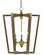 Bastian Three Light Lantern in Chestnut/Brass (142|90000220)