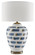 Brushstroke One Light Table Lamp in White/Blue/Antique Brass (142|60000019)