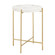 Freya Accent Table in White/Antique Brass (142|40000146)