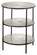 Cane Accent Table in Black/Pewter (142|40000013)