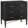 Verona Collection Chest in Black Lacquered Linen/Champagne (142|30000065)