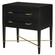 Verona Nightstand in Black Lacquered Linen/Champagne (142|30000036)