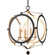 Odelle Four Light Chandelier in Black / Antique Gold (60|ODE704BKGA)