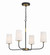 Niles Four Light Chandelier in Black Forged + Modern Gold (60|NIL70014BFMG)