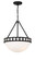 Kirby Three Light Chandelier in Black Forged (60|KIRB8105BF)