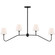 Keenan Four Light Chandelier in Black Forged (60|KEEA3004BF)