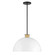 Gigi One Light Pendant in Black / Aged Brass (60|GIG815BKAG)