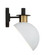 Gigi One Light Wall Sconce in Black + Aged Brass (60|GIG811BKAG)