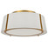 Fulton Three Light Semi Flush Mount in Antique Gold (60|FUL905GA)