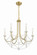 Delilah Six Light Chandelier in Aged Brass (60|DEL90806AG)