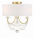 Delilah Three Light Semi Flush Mount in Aged Brass (60|DEL90803AGCEILING)