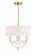 Delilah Three Light Mini Chandelier in Aged Brass (60|DEL90803AG)