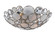 Palla Three Light Flush Mount in Antique Silver (60|524SA)