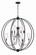 Sylvan Eight Light Chandelier in Black Forged (60|2246BF)