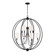 Sylvan Eight Light Chandelier in Black Forged (60|2246BF)