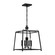 Sylvan Four Light Chandelier in Black Forged (60|2245BFNOSHADE)