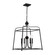 Sylvan Four Light Chandelier in Black Forged (60|2244BFNOSHADE)