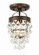 Calypso One Light Semi Flush Mount in Vibrant Bronze (60|131VZCEILING)