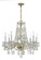 Traditional Crystal Eight Light Chandelier in Polished Brass (60|1138PBCLSAQ)