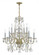 Traditional Crystal Ten Light Chandelier in Polished Brass (60|1130PBCLSAQ)