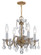 Traditional Crystal Four Light Mini Chandelier in Polished Brass (60|1064PBCLMWP)