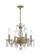 Traditional Crystal Four Light Mini Chandelier in Polished Brass (60|1064PBCLI)
