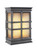 Designer-Chime Illuminated Hand-Carved Window Pane Lighted Chime in Painted Black (46|ICH1505BK)