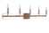 Graclyn Five Light Vanity in Satin Brass (46|57705SB)