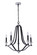 Esme Five Light Chandelier in Flat Black / Matte White (46|57625FBMWW)