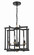 Avante Grand Four Light Foyer Pendant in Flat Black/Satin Brass (46|56934FBSB)