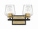 Avante Grand Two Light Vanity in Flat Black/Satin Brass (46|56902FBSB)