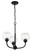 Glenda Three Light Chandelier in Flat Black (46|56223FB)