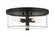 Hailie Four Light Flushmount in Flat Black (46|55684FB)
