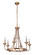 Marlowe Six Light Chandelier in Satin Brass (46|53726SB)