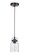 Foxwood One Light Mini Pendant in Flat Black / Dark Teak (46|53691FBDT)
