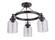 Foxwood Three Light Semi Flush Mount in Flat Black / Dark Teak (46|53653FBDT)