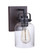 Foxwood One Light Wall Sconce in Flat Black / Dark Teak (46|53601FBDT)