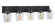 Trystan Five Light Vanity in Flat Black (46|53505FB)