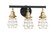 Thatcher Three Light Vanity in Flat Black/Satin Brass (46|50603FBSB)