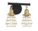 Thatcher Two Light Vanity in Flat Black/Satin Brass (46|50602FBSB)